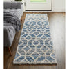 Feizy Mynka 39ICF Transitional Diamond in Blue/Ivory