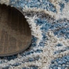 Feizy Mynka 39ICF Transitional Diamond in Blue/Ivory
