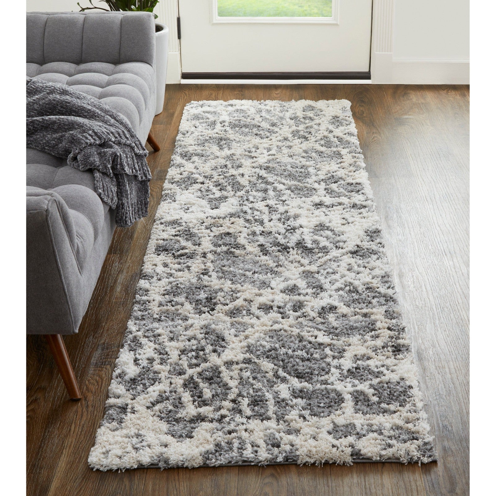 Feizy Mynka 39IDF Transitional Abstract in Gray/Ivory