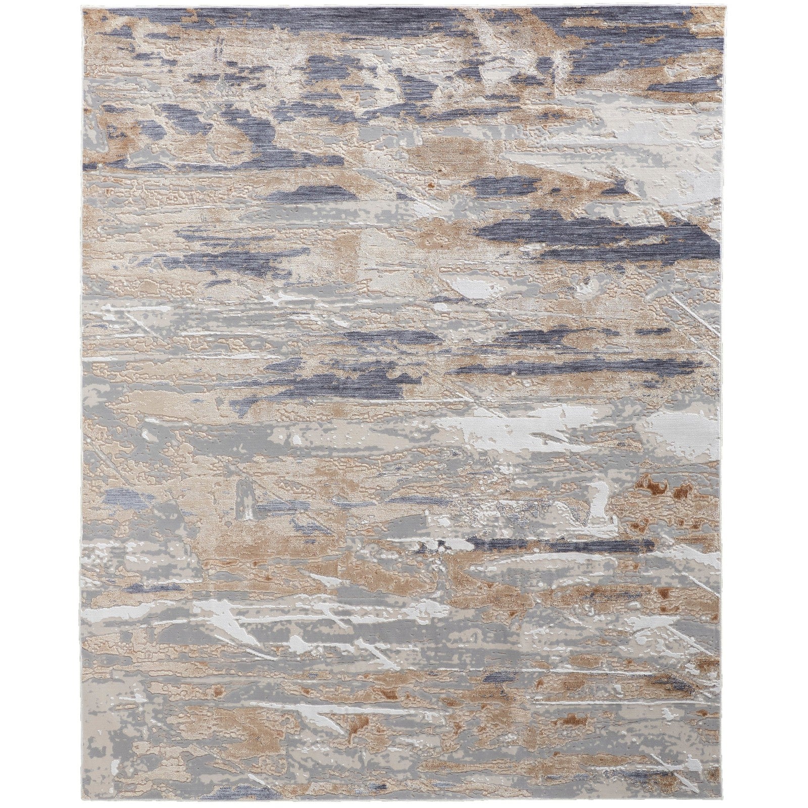 Feizy Laina 39G5F Transitional Abstract in Tan/Orange/Ivory