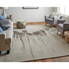 Feizy Anya 8882F Transitional Abstract Rug in Ivory/Brown/Taupe