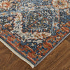 Feizy Kaia 39HRF Transitional Floral & Botanical in Blue/Orange/Ivory