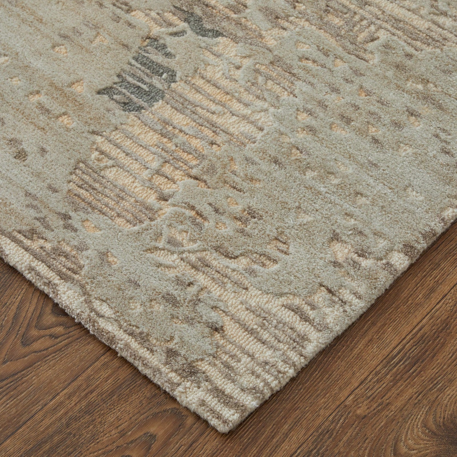 Feizy Zarah 8917F Modern Abstract Rug in Brown/Tan/Black