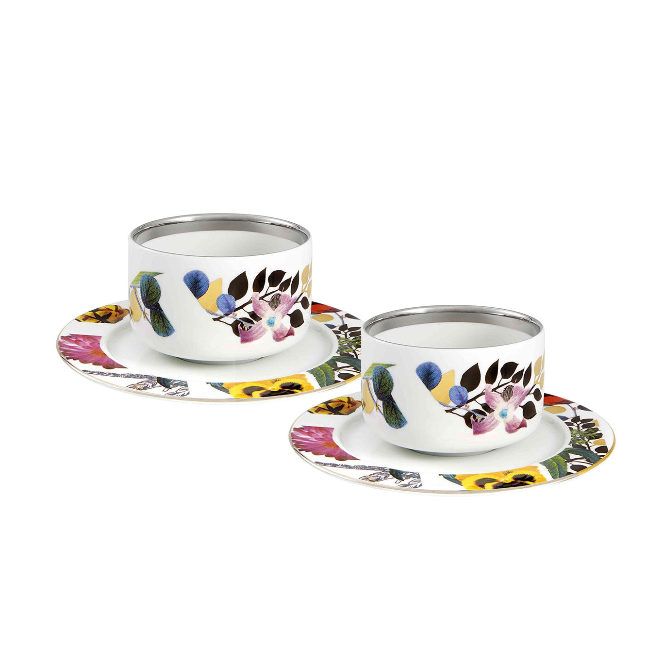 Vista Alegre Christian Lacroix - Primavera Tea Cups & Saucers By Christian Lacroix - Set of 2