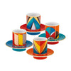 Vista Alegre Futurismo Espresso Cups And Saucers - Set of 4