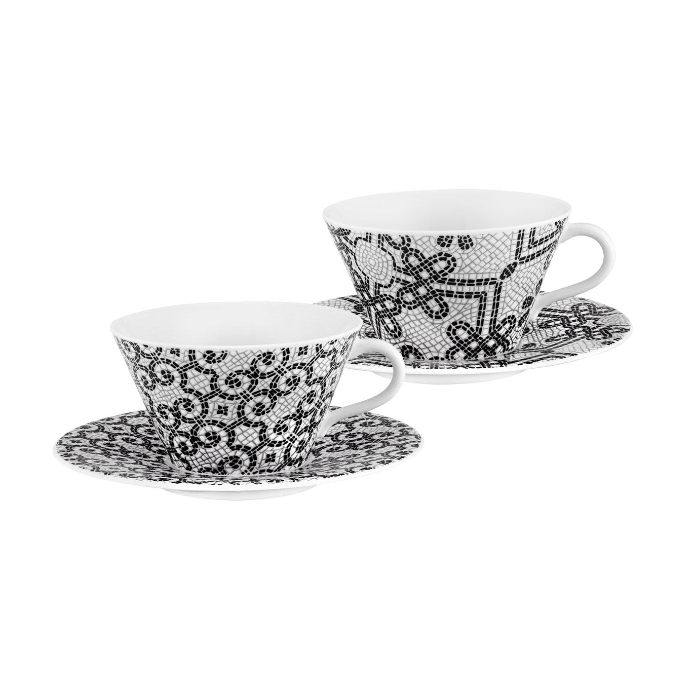 Vista Alegre Calcada Portuguesa Tea Cups & Saucers By Manoela Medeiros - Set of 2