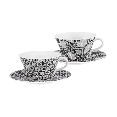 Vista Alegre Calcada Portuguesa Tea Cups & Saucers By Manoela Medeiros - Set of 2