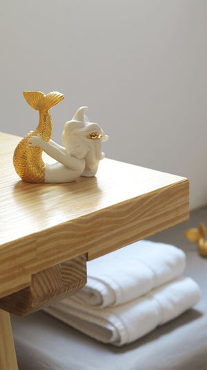 Lladro Playing at Sea Mermaid Figurine