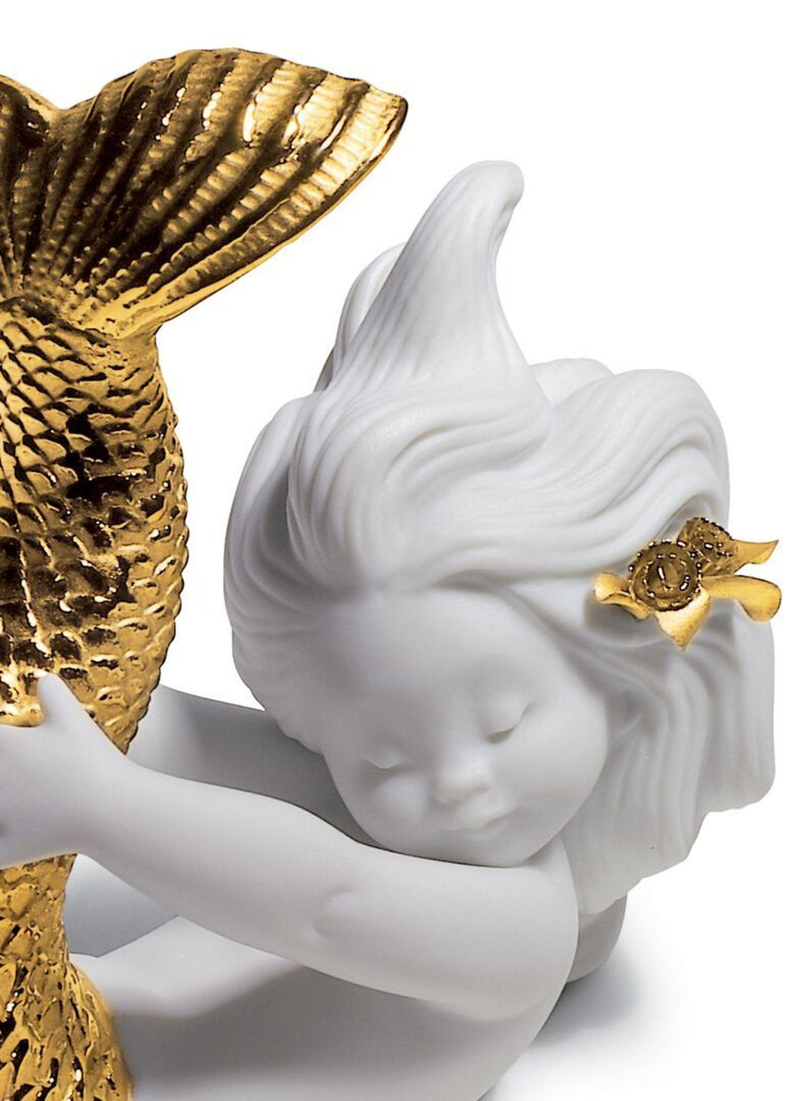 Lladro Playing at Sea Mermaid Figurine