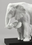 Lladro Leading The Way Elephants Sculpture