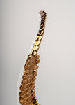 Lladro Crocodile Figurine White and Copper