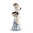 Lladro Flower Picking Woman Figurine