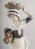 Lladro Flower Picking Woman Figurine