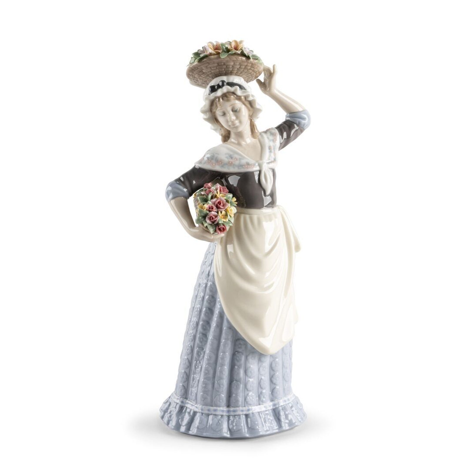 Lladro Flower Picking Woman Figurine