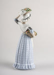 Lladro Flower Picking Woman Figurine