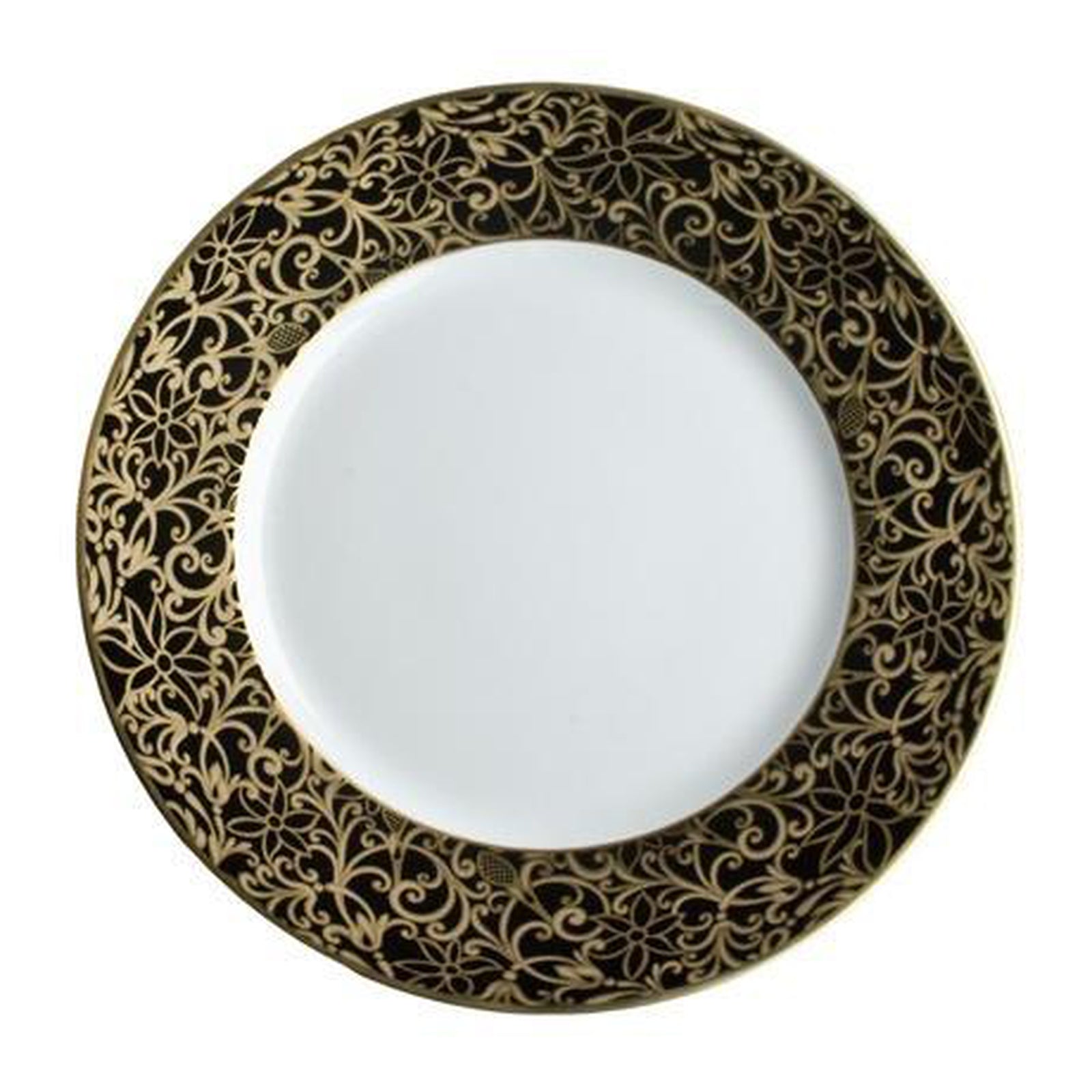 Raynaud Salamanque Or/Gold Black Salad Cake Plate