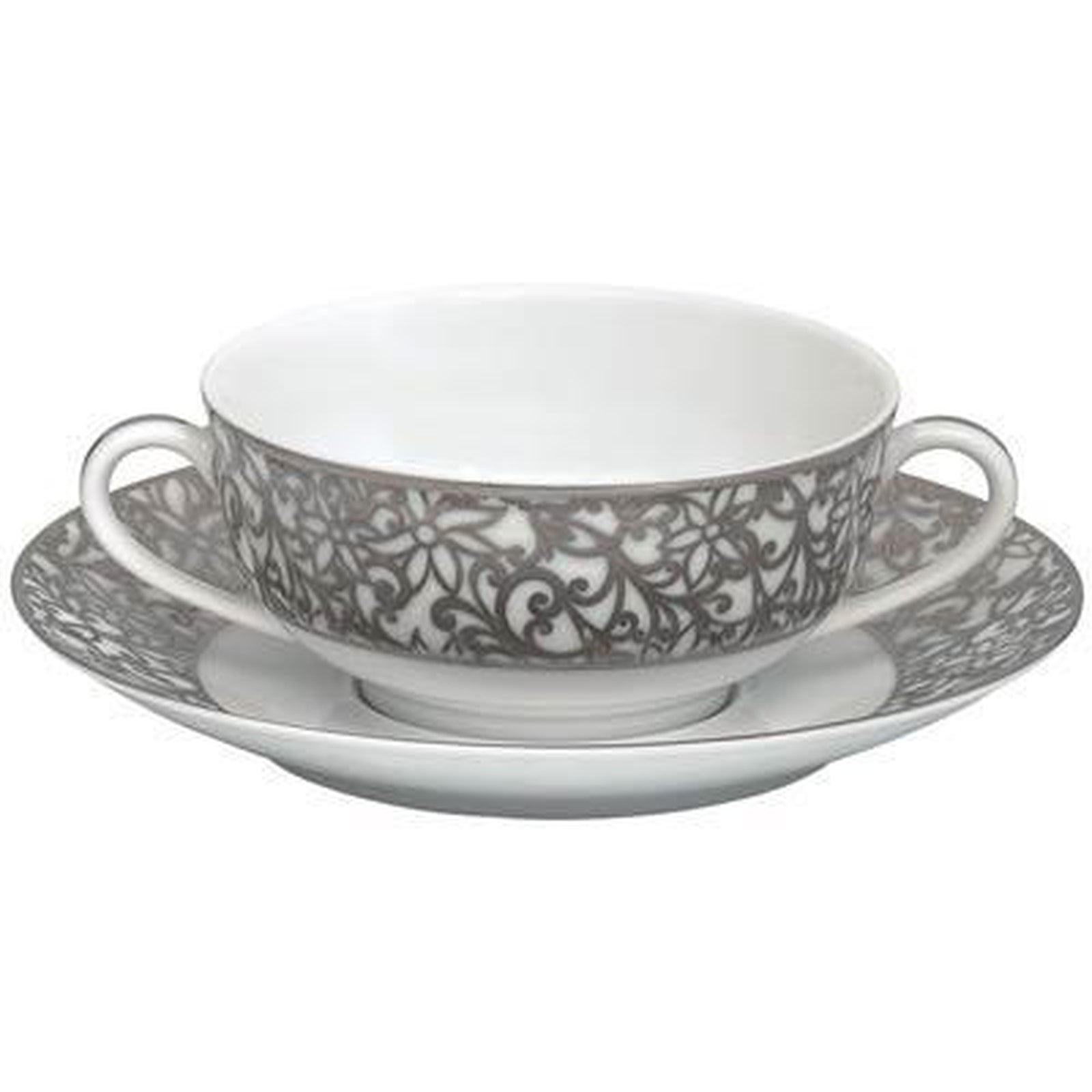 Raynaud Salamanque Platinum White Cream Soup Cup