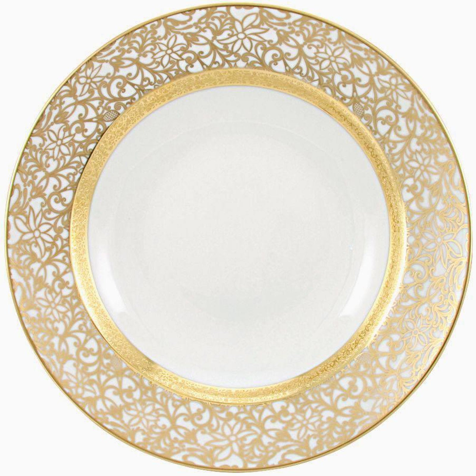 Raynaud Tolede Or/Gold White Deep Chop Plate