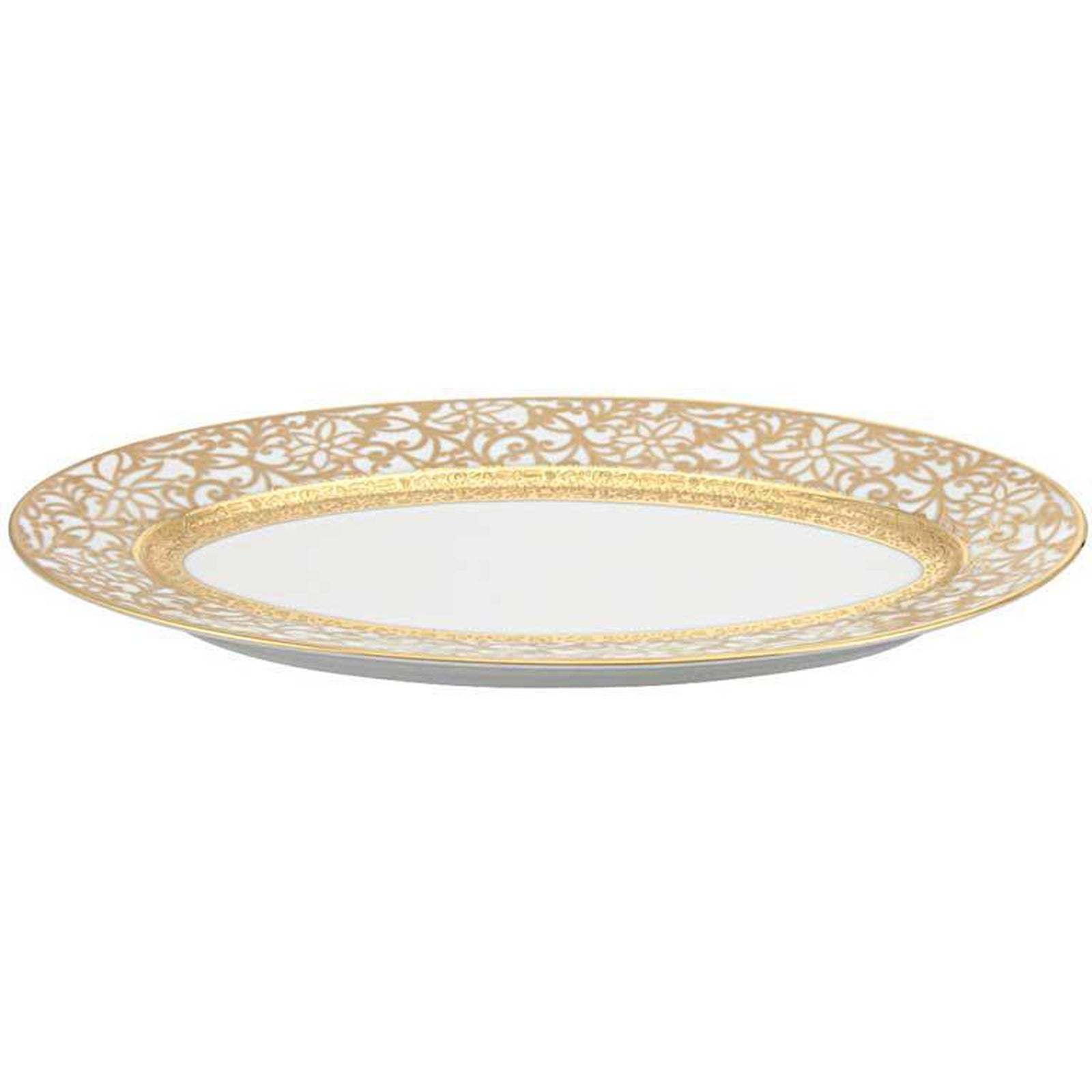 Raynaud Tolede Or/Gold White Pickle Dish