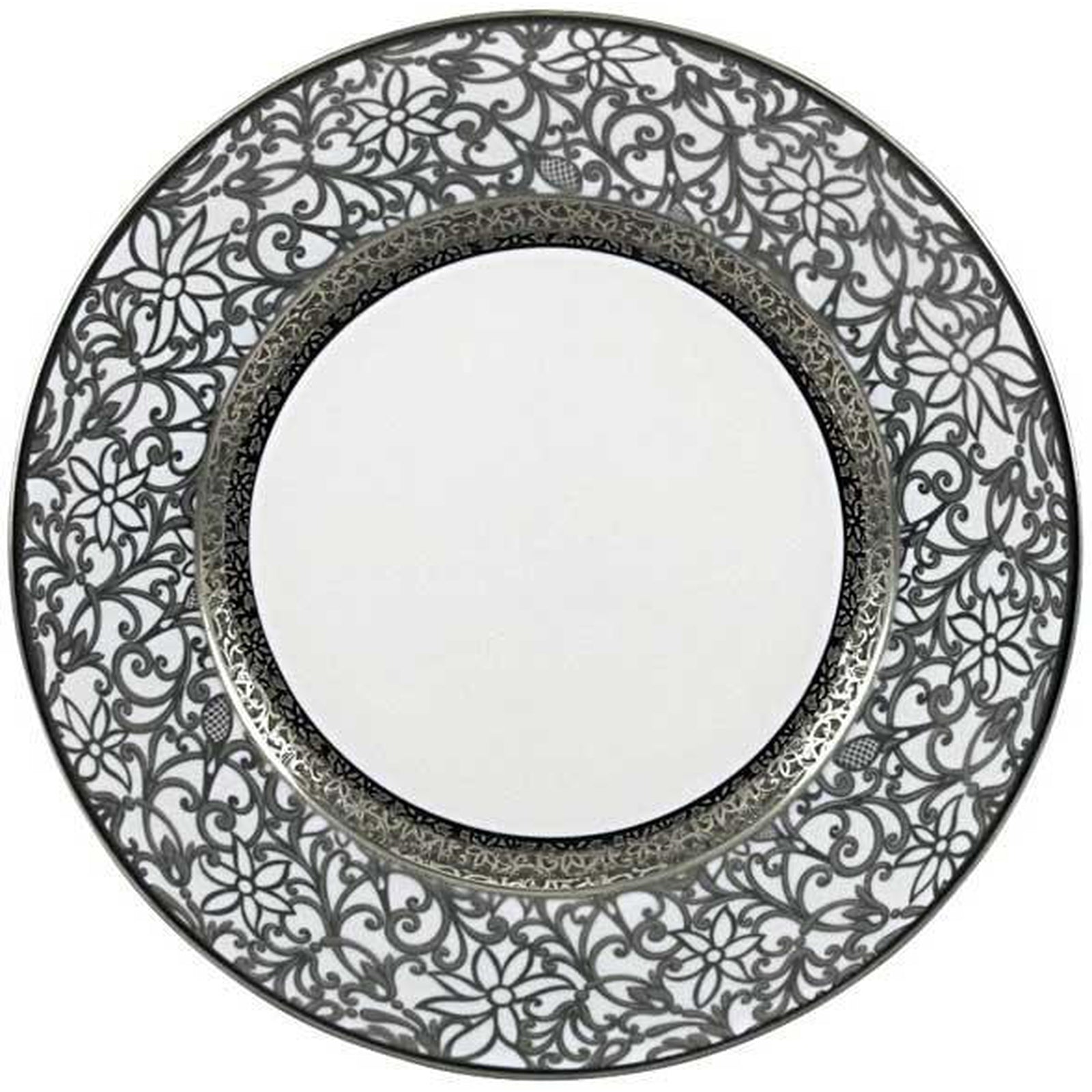 Raynaud Tolede Platinum White Dessert Plate