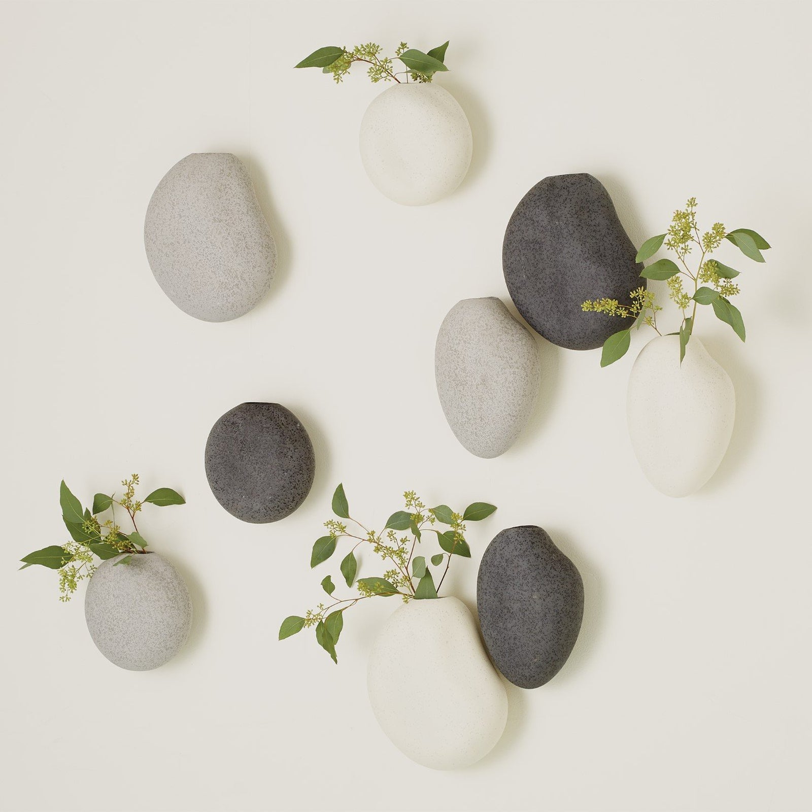 Global Views Pebble Wall Vases-Set of 3