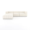 Four Hands Langham Channeled 3 PC Sectional with Ottoman