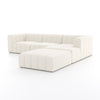 Four Hands Langham Channeled 3 PC Sectional with Ottoman