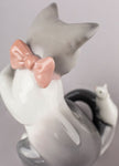 Lladro Cat and Mouse Figurine