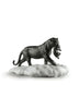 Lladro Black Panther with Cub Figurine