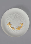 Lladro Koi Plate Golden Luster