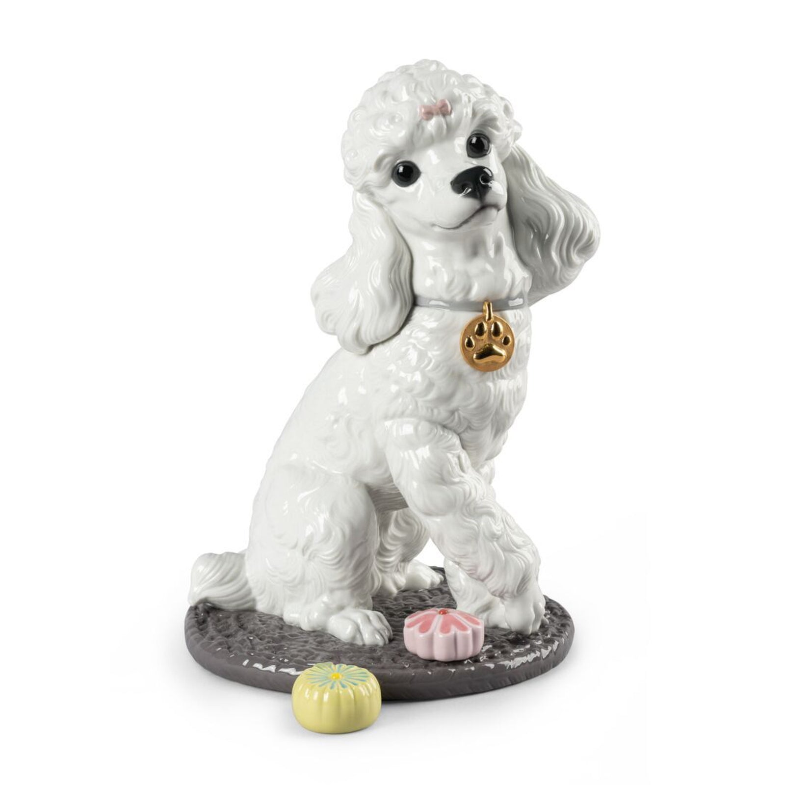 Lladro Poodle With Mochis Dog Figurine