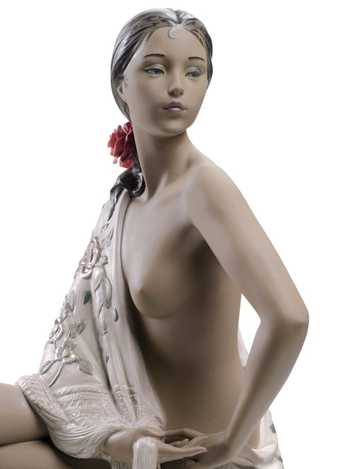 Lladro Nude with Shawl Woman Figurine