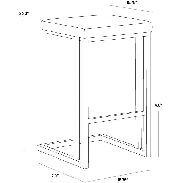 Sunpan Boone Counter Stool - Set of 2