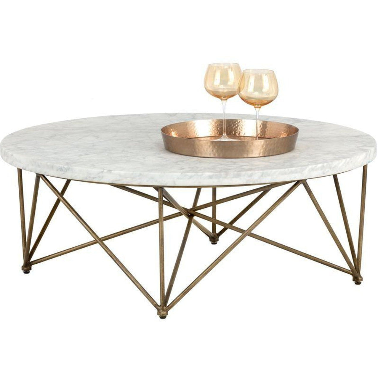 Sunpan Round Skyy Coffee Table