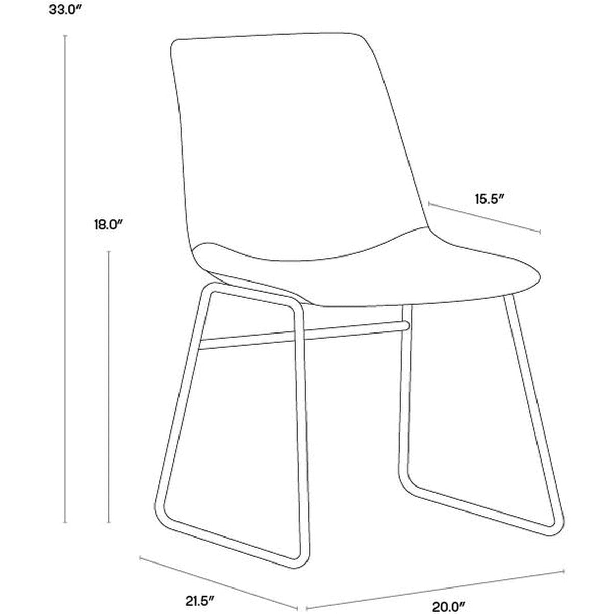 Sunpan Cal Dining Chair - Set of 2