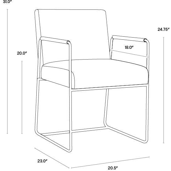 Sunpan Balford Dining Armchair