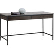 Sunpan Stamos Desk - Black - Light Grey Marble / Charcoal Grey