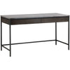 Sunpan Stamos Desk - Black - Light Grey Marble / Charcoal Grey