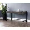 Sunpan Stamos Desk - Black - Light Grey Marble / Charcoal Grey