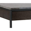 Sunpan Stamos Desk - Black - Light Grey Marble / Charcoal Grey