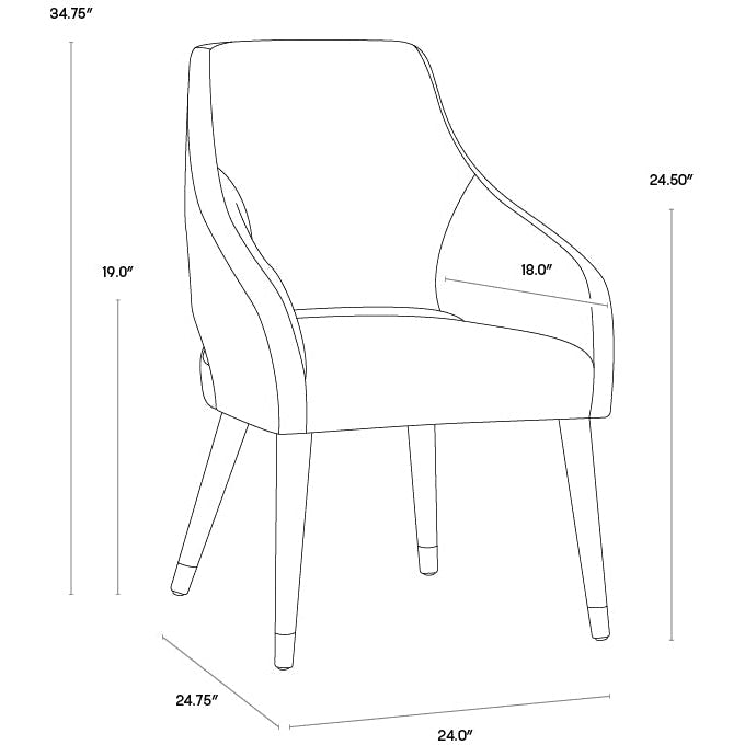 Sunpan Adelaide Dining Armchair