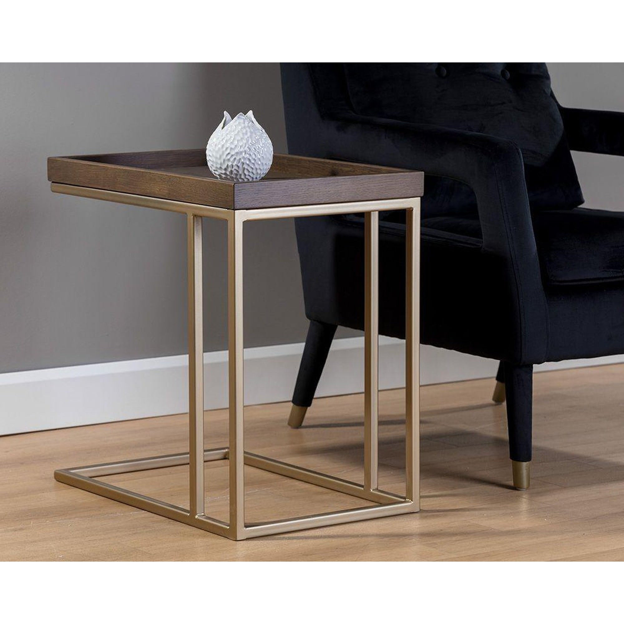 Sunpan Arden C-Shaped End Table