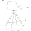 Sunpan Andres Swivel Counter Stool