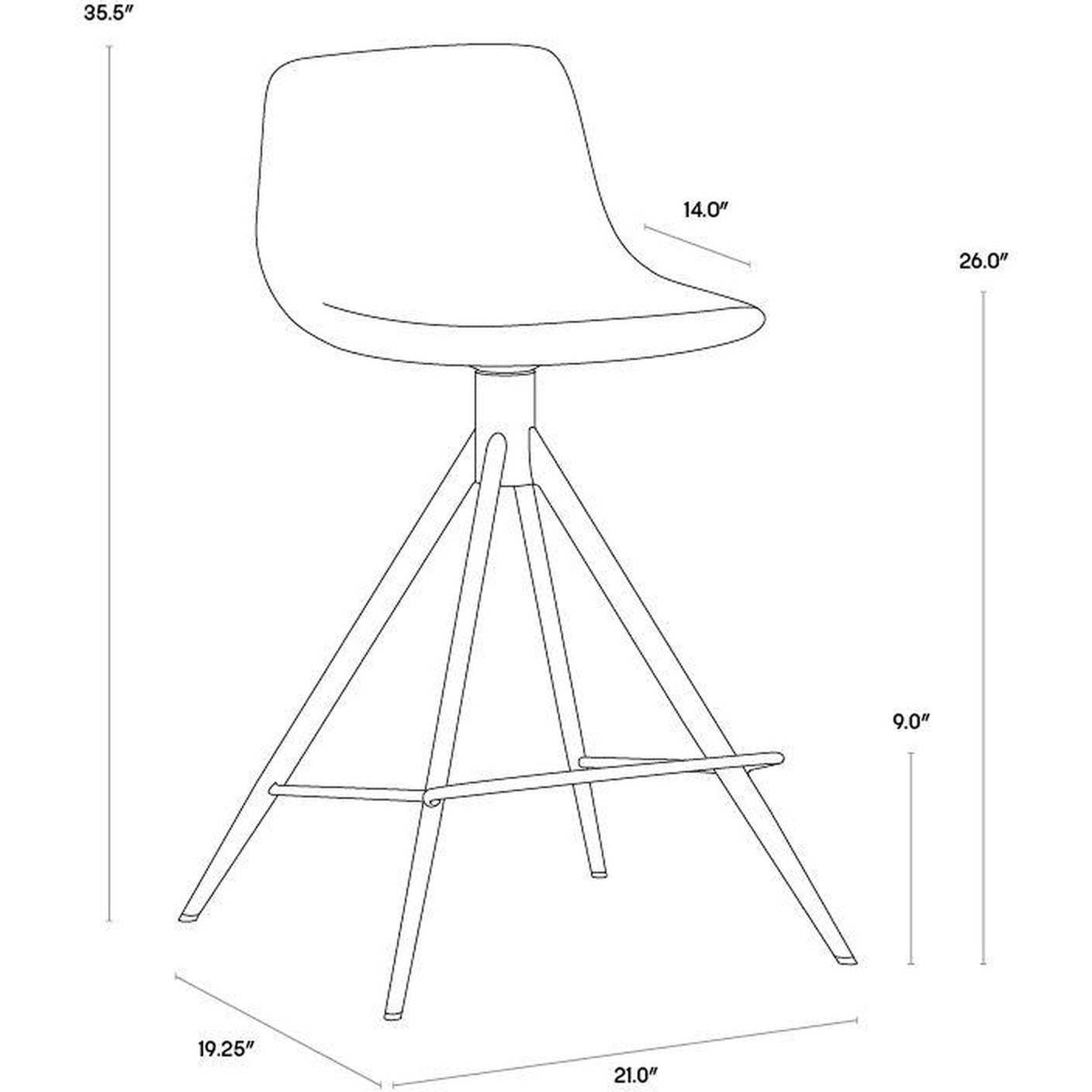 Sunpan Andres Swivel Counter Stool