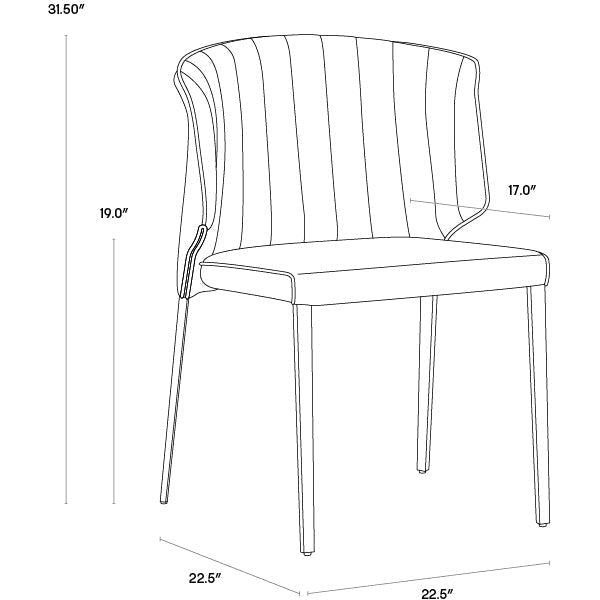 Sunpan Zayden Dining Chair - Belfast Oatmeal