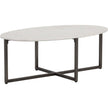 Sunpan Kiara Coffee Table - Gun Metal - White Marble