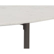 Sunpan Kiara Coffee Table - Gun Metal - White Marble