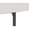 Sunpan Kiara Coffee Table - Gun Metal - White Marble