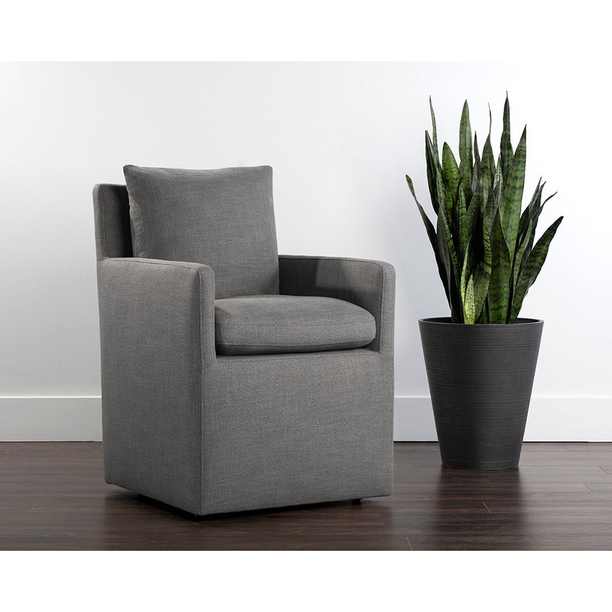 Sunpan Glenrose Wheeled Dining Armchair