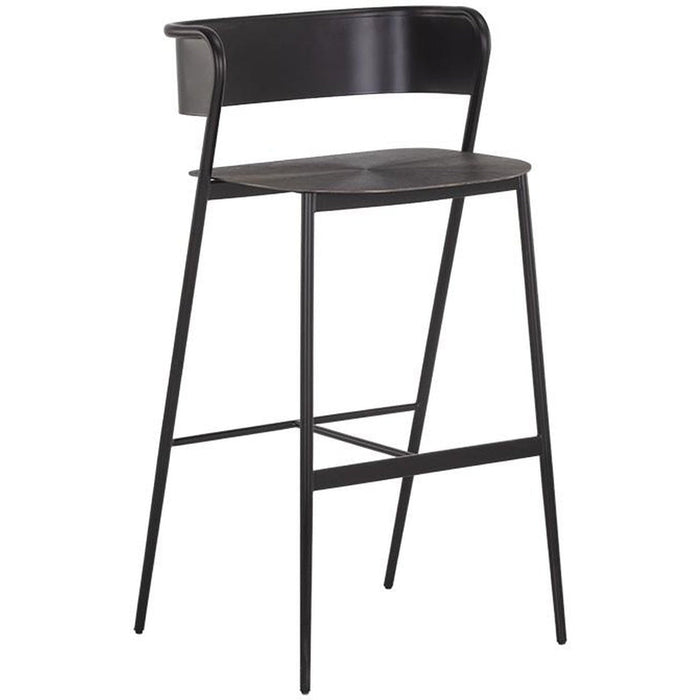 Sunpan Keanu Barstool - Gunmetal